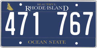 RI license plate 471767