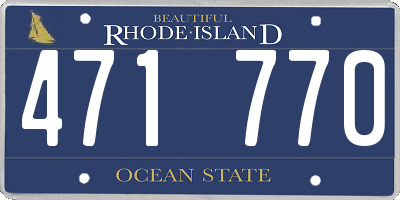 RI license plate 471770