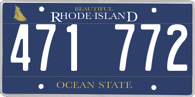 RI license plate 471772