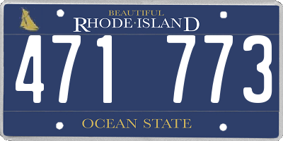 RI license plate 471773