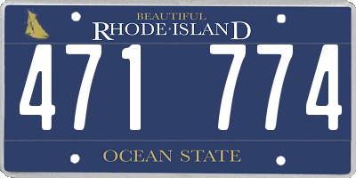 RI license plate 471774