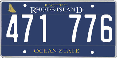 RI license plate 471776