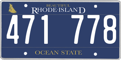 RI license plate 471778
