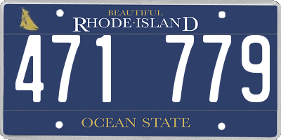 RI license plate 471779