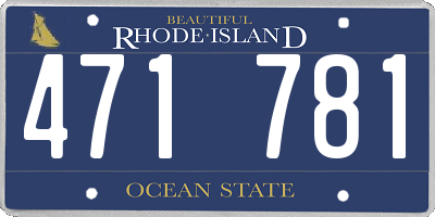 RI license plate 471781
