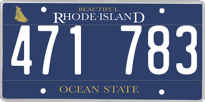 RI license plate 471783
