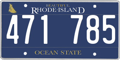 RI license plate 471785
