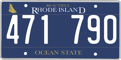 RI license plate 471790