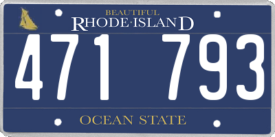 RI license plate 471793