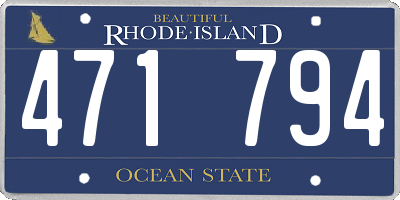 RI license plate 471794