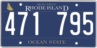 RI license plate 471795