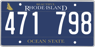 RI license plate 471798
