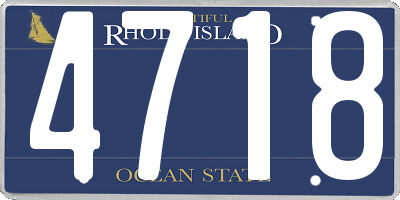 RI license plate 4718