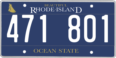 RI license plate 471801