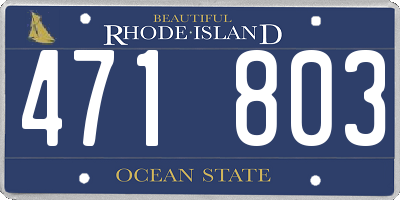 RI license plate 471803