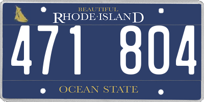 RI license plate 471804