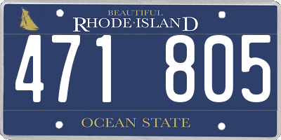 RI license plate 471805
