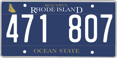 RI license plate 471807