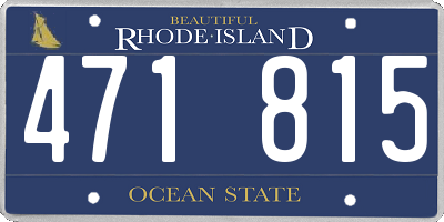 RI license plate 471815