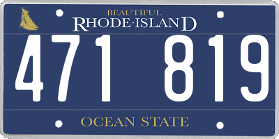 RI license plate 471819