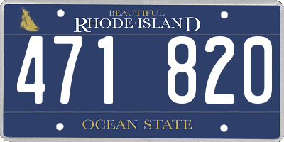 RI license plate 471820