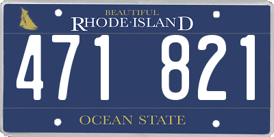 RI license plate 471821