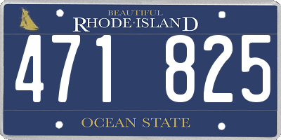 RI license plate 471825