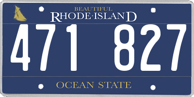 RI license plate 471827