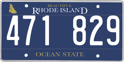 RI license plate 471829
