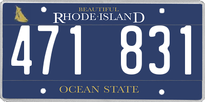 RI license plate 471831