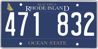 RI license plate 471832