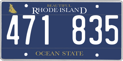 RI license plate 471835