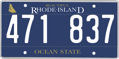 RI license plate 471837