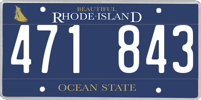 RI license plate 471843