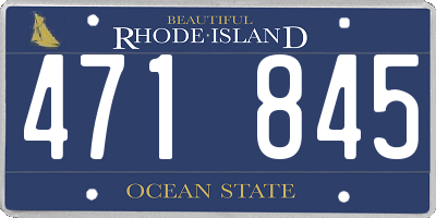 RI license plate 471845