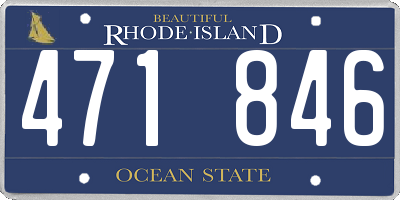 RI license plate 471846