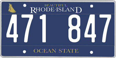 RI license plate 471847