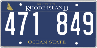 RI license plate 471849