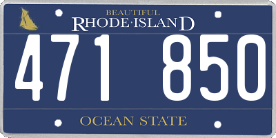 RI license plate 471850