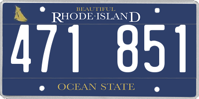 RI license plate 471851