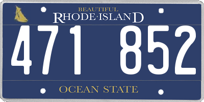 RI license plate 471852