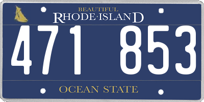 RI license plate 471853