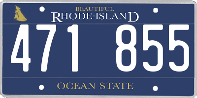 RI license plate 471855