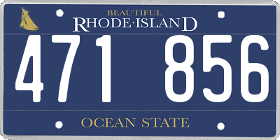 RI license plate 471856
