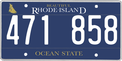 RI license plate 471858