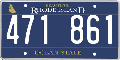 RI license plate 471861
