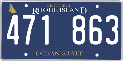 RI license plate 471863