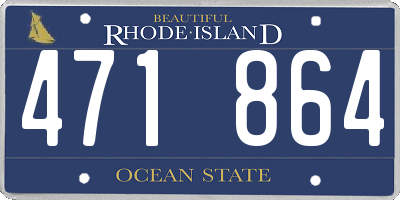 RI license plate 471864
