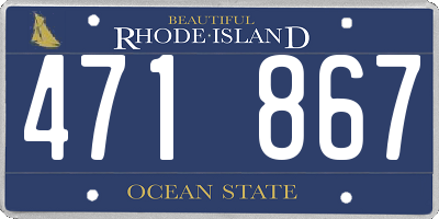 RI license plate 471867