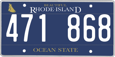 RI license plate 471868